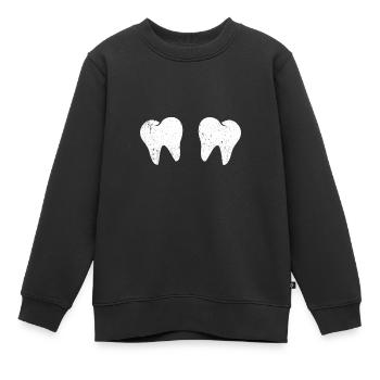 Dentiste Dentifrice Brosse à dents Mâchoire Doc Dentiste - Sweat Premium enfant bio - noir - Devant - AI Model Kid Female (0cm)