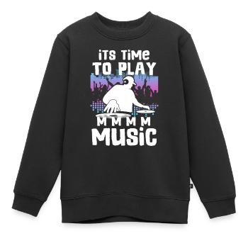 Disc Jockey DJ Rave Synthétiseur Cadeau CD Mixer - Sweat Premium enfant bio - noir - Devant - AI Model Kid Female (0cm)