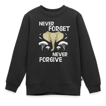 Cadeau d’éléphant pour Proboscis Africa Wilderness Zoo - Sweat Premium enfant bio - noir - Devant - AI Model Kid Female (0cm)