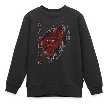 Dragon - Kinder Premium Organic Sweatshirt - Schwarz - Vorne - AI Model Kid Female (0cm)