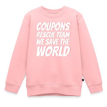 Coupon Shopper Discount Couponer Vente à prix réduit - Sweat Premium enfant bio - rose - Devant - AI Model Kid Female (0cm)