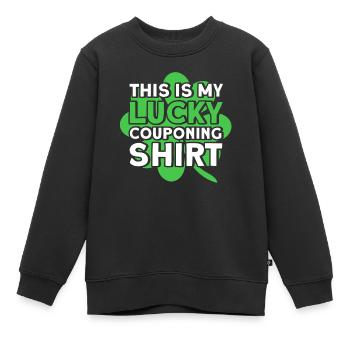 Coupon Shopper Discount Couponer Vente à prix réduit - Sweat Premium enfant bio - noir - Devant - AI Model Kid Female (0cm)