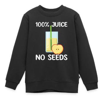 Jus de pomme - Sweat Premium enfant bio - noir - Devant - AI Model Kid Female (0cm)