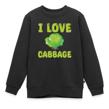 Ich Liebe Kohl - Kinder Premium Organic Sweatshirt - Schwarz - Vorne - AI Model Kid Female (0cm)