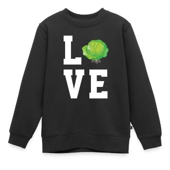 Liebe Kohl - Kinder Premium Organic Sweatshirt - Schwarz - Vorne - AI Model Kid Female (0cm)