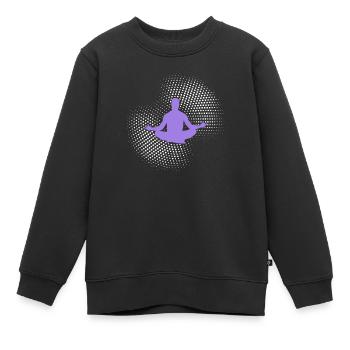 yoga - Kinder Premium Organic Sweatshirt - Schwarz - Vorne - AI Model Kid Female (0cm)