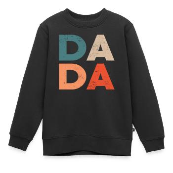 Dad - Kinder Premium Organic Sweatshirt - Schwarz - Vorne - AI Model Kid Female (0cm)