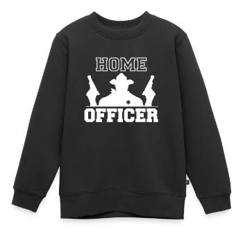 Sheriff Home Officer Sheriffstern Pistolen - Kinder Premium Organic Sweatshirt - Schwarz - Vorne - AI Model Kid Female (0cm)
