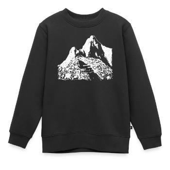 Machu Picchu Pérou Inca Cadeau - Sweat Premium enfant bio - noir - Devant - AI Model Kid Female (0cm)