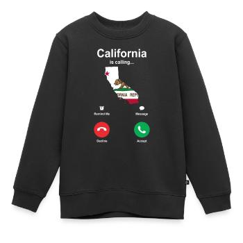 Kalifornien - Kinder Premium Organic Sweatshirt - Schwarz - Vorne - AI Model Kid Female (0cm)
