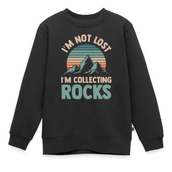 Habe Mich Nicht Verlaufen Ich Sammle Steine Beruf - Kinder Premium Organic Sweatshirt - Schwarz - Vorne - AI Model Kid Female (0cm)