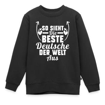 Deutschland Deutsche Deutsches - Kinder Premium Organic Sweatshirt - Schwarz - Vorne - AI Model Kid Female (0cm)