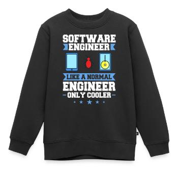 Génie logiciel Ingénieur en génie logiciel - Sweat Premium enfant bio - noir - Devant - AI Model Kid Female (0cm)