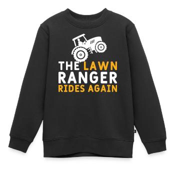Gärtner Landschaftsbau Gartenbau Rasenmäher - Kinder Premium Organic Sweatshirt - Schwarz - Vorne - AI Model Kid Female (0cm)