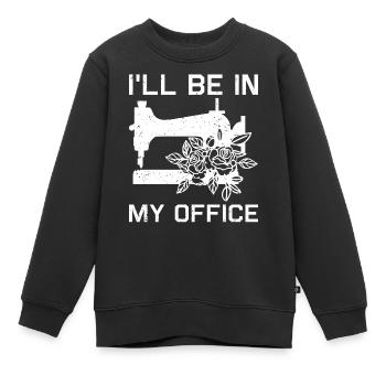Schneiderin Schneider Nähmaschiene - Kinder Premium Organic Sweatshirt - Schwarz - Vorne - AI Model Kid Female (0cm)