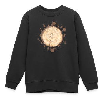 Planète Terre et Jour de la Terre - Sweat Premium enfant bio - noir - Devant - AI Model Kid Female (0cm)