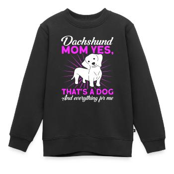 Dackel Dackel Dackel Mama Dackel Haustier - Kinder Premium Organic Sweatshirt - Schwarz - Vorne - AI Model Kid Female (0cm)