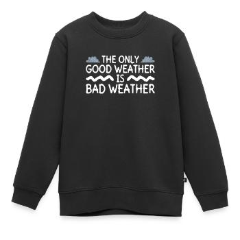 Météorologue Météo Climat Prévisions Météo - Sweat Premium enfant bio - noir - Devant - AI Model Kid Female (0cm)