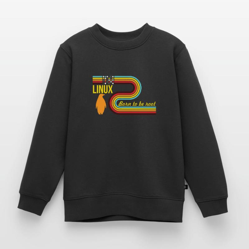 Né pour être Root Linux Nerd Geek Coding Sweat Premium enfant bio