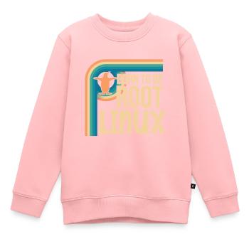 Born To Be Root Linux Nerd pour le codage - Sweat Premium enfant bio - rose - Devant - AI Model Kid Female (0cm)
