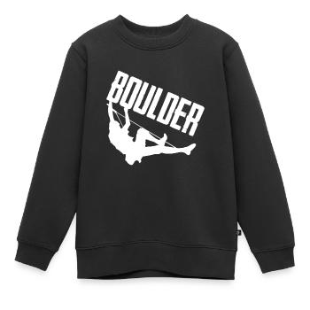 Bouldern Bergsteiger Kletterwand Klettern - Kinder Premium Organic Sweatshirt - Schwarz - Vorne - AI Model Kid Female (0cm)