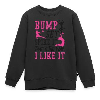 Volleyball Player Team Bump Set - Kinder Premium Organic Sweatshirt - Schwarz - Vorne - AI Model Kid Female (0cm)