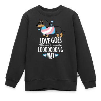 niedliche Hunderasse Dackel Tierliebe - Kinder Premium Organic Sweatshirt - Schwarz - Vorne - AI Model Kid Female (0cm)
