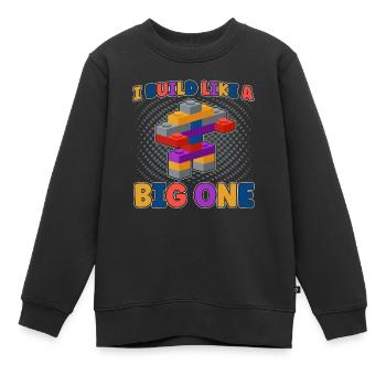Build clamping block building block - Kids Premium Organic Sweatshirt - black - Front - AI Model Kid Female (0cm)