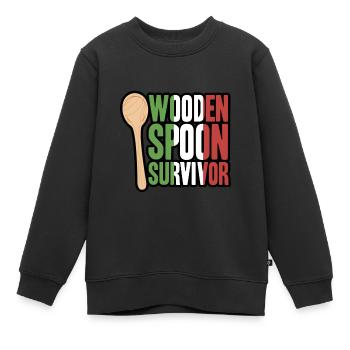 Wooden Spoon Survivor - Italian - Kinder Premium Organic Sweatshirt - Schwarz - Vorne - AI Model Kid Female (0cm)