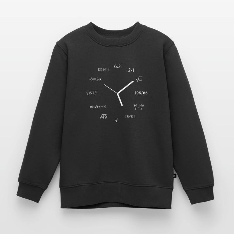 Math Clock Math Meme Math Lover Joke Math Kinder Premium Organic Sweatshirt