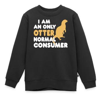 Otter Wassermarder Marder - Kinder Premium Organic Sweatshirt - Schwarz - Vorne - AI Model Kid Female (0cm)