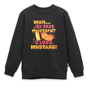 Senf Morgen Geschenk - Kinder Premium Organic Sweatshirt - Schwarz - Vorne - AI Model Kid Female (0cm)