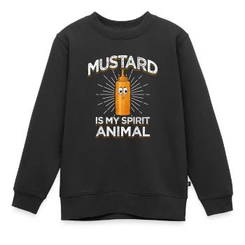 Senf Morgen Geschenk - Kinder Premium Organic Sweatshirt - Schwarz - Vorne - AI Model Kid Female (0cm)