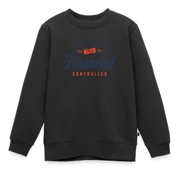 Natürlich bin ich großartig, ich bin ein Finanzkontrolleur - Kinder Premium Organic Sweatshirt - Schwarz - Vorne - AI Model Kid Female (0cm)