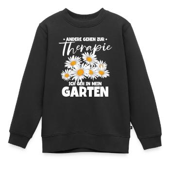 Andere gehen zur Therapie ich gehe in meinen - Kinder Premium Organic Sweatshirt - Schwarz - Vorne - AI Model Kid Female (0cm)