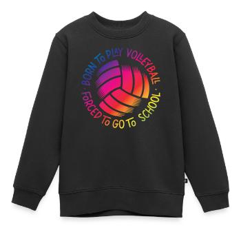 Équipe de volley-ball née de - Sweat Premium enfant bio - noir - Devant - AI Model Kid Female (0cm)
