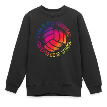 Équipe de volley-ball née de - Sweat Premium enfant bio - noir - Devant - AI Model Kid Female (0cm)