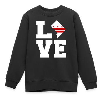 Washington-skyline - Kinder Premium Organic Sweatshirt - Schwarz - Vorne - AI Model Kid Female (0cm)