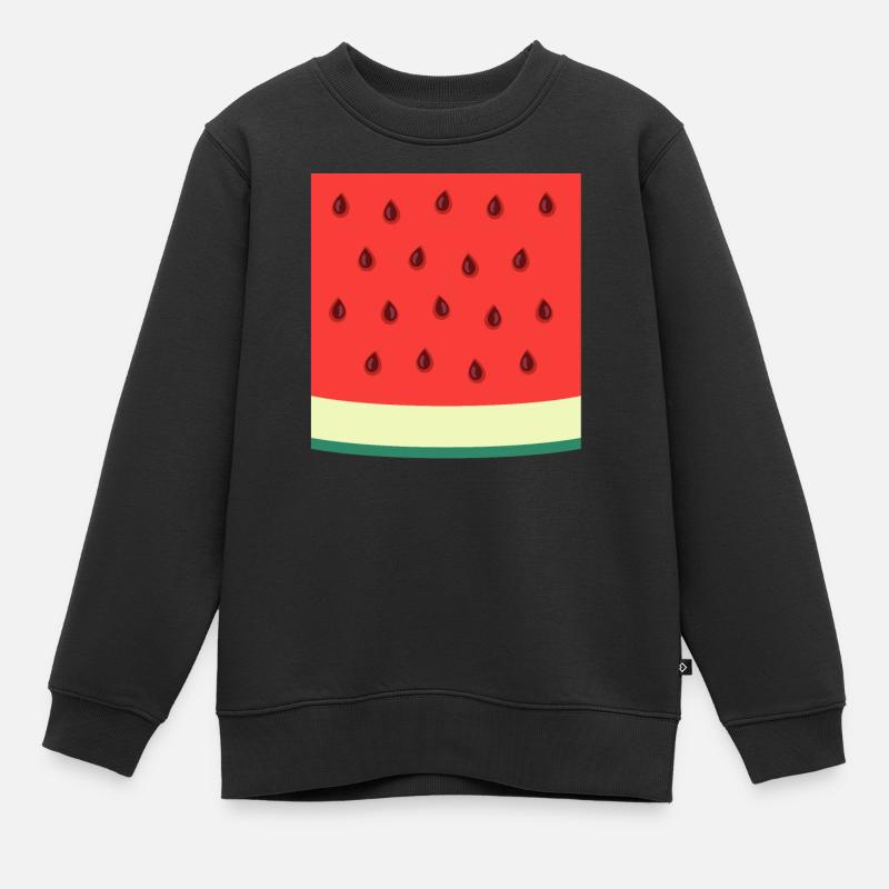 Melon Pastèque Costume Carnaval Carnaval - Sweat Premium enfant bio - noir