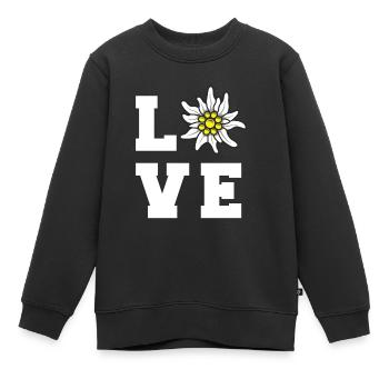 Edelweiss LOVE Alpes Alpes-Edelweiss Randonnée - Sweat Premium enfant bio - noir - Devant - AI Model Kid Female (0cm)