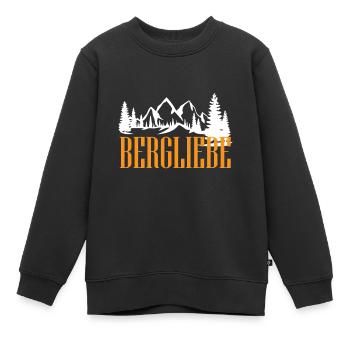 Wandern Alpen Berg Outdoor Natur - Kinder Premium Organic Sweatshirt - Schwarz - Vorne - AI Model Kid Female (0cm)