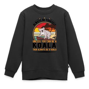 Koala Koalabär - Kinder Premium Organic Sweatshirt - Schwarz - Vorne - AI Model Kid Female (0cm)
