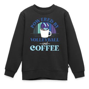 Café de l’équipe de volley-ball - Sweat Premium enfant bio - noir - Devant - AI Model Kid Female (0cm)