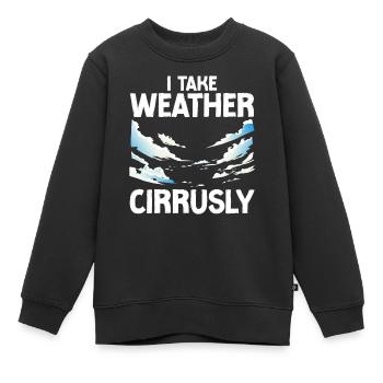 Météorologue Prévisions météorologiques - Sweat Premium enfant bio - noir - Devant - AI Model Kid Female (0cm)