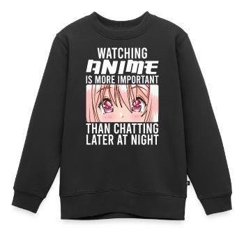 Anime Fille Manga - Sweat Premium enfant bio - noir - Devant - AI Model Kid Female (0cm)