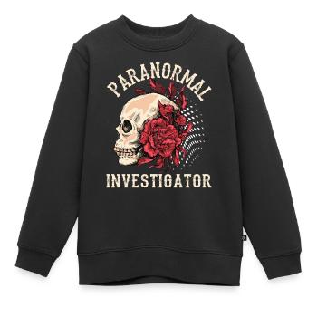 Geisterjäger und paranormaler Ermittler - Kinder Premium Organic Sweatshirt - Schwarz - Vorne - AI Model Kid Female (0cm)
