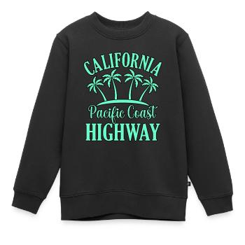 Don de l’autoroute de la côte pacifique de la Californie - Sweat Premium enfant bio - noir - Devant - AI Model Kid Female (0cm)