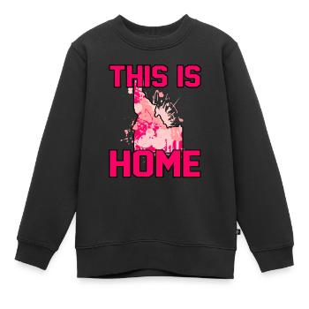 Accueil Idaho Cadeau - Sweat Premium enfant bio - noir - Devant - AI Model Kid Female (0cm)