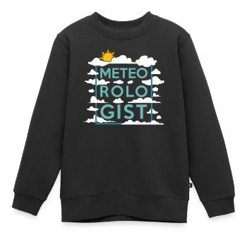 Météorologue Prévisions météorologiques - Sweat Premium enfant bio - noir - Devant - AI Model Kid Female (0cm)