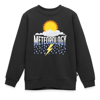 Météorologue Prévisions météorologiques - Sweat Premium enfant bio - noir - Devant - AI Model Kid Female (0cm)